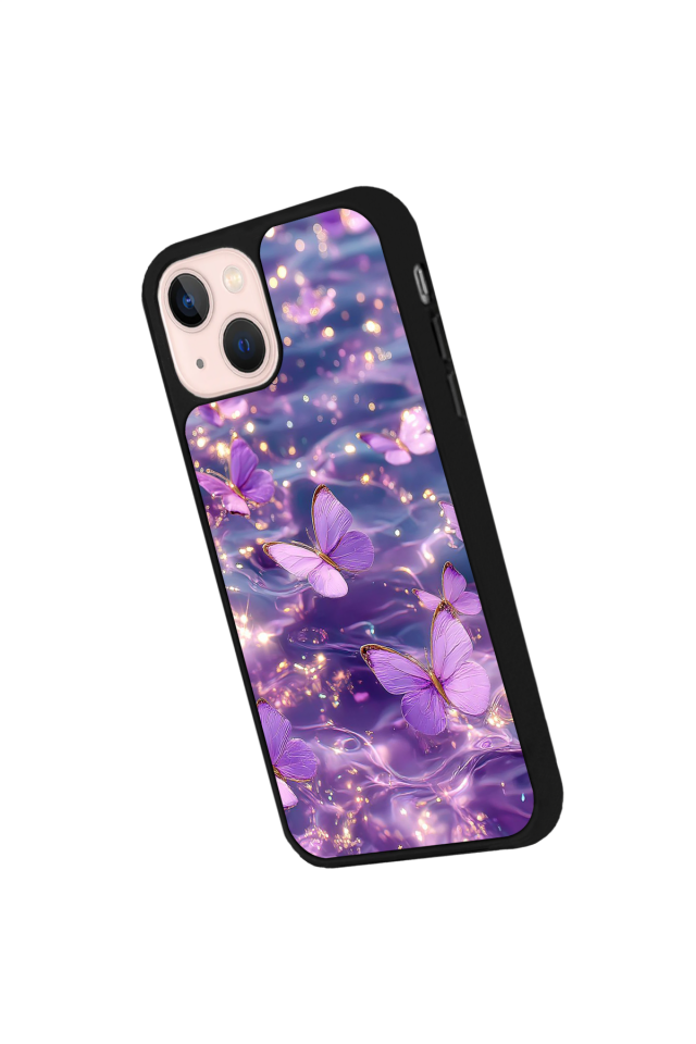 iPhone 14 Plus Uyumlu Kelebek Tasarımlı Glossy Premium Kılıf