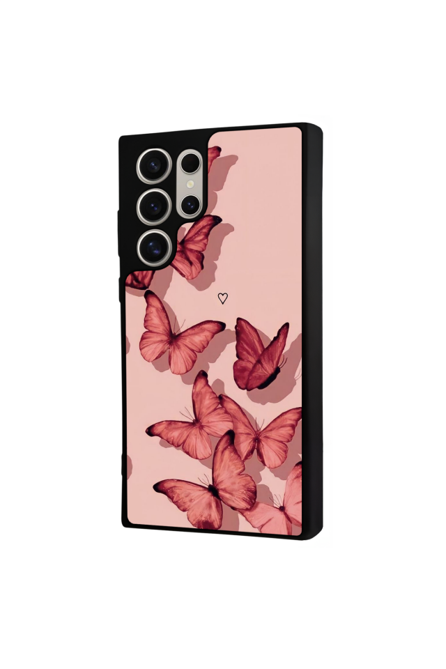 Samsung Galaxy S24 Ultra Uyumlu Kelebek Tasarımlı Glossy Premium Kılıf