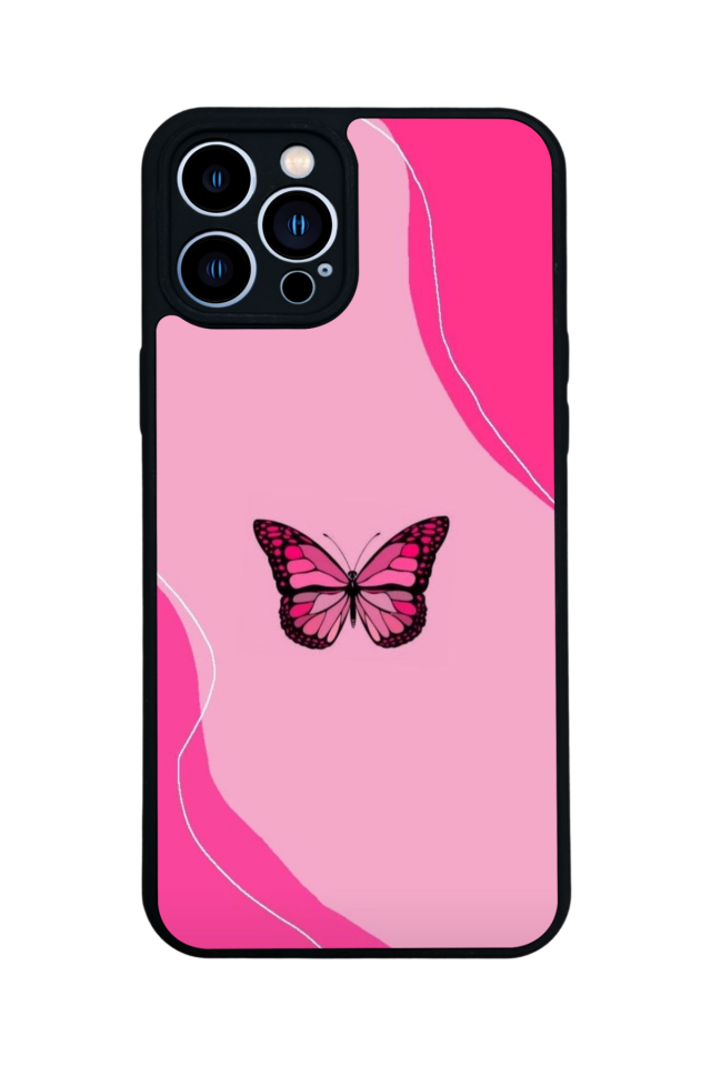 iPhone 13 Pro Max Uyumlu Kelebek Tasarımlı Glossy Premium Kılıf