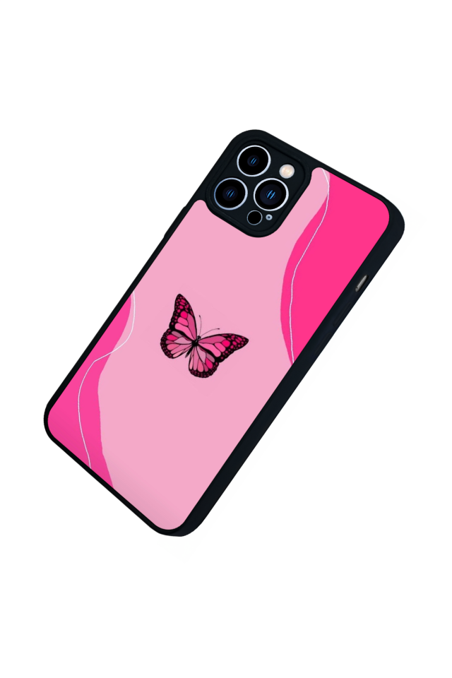 iPhone 13 Pro Max Uyumlu Kelebek Tasarımlı Glossy Premium Kılıf
