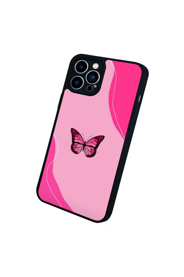 iPhone 13 Pro Max Uyumlu Kelebek Tasarımlı Glossy Premium Kılıf