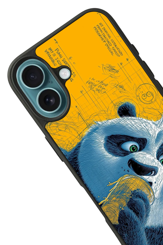 iPhone 16 Uyumlu Kung Fu Panda Tasarımlı Glossy Premium Kılıf