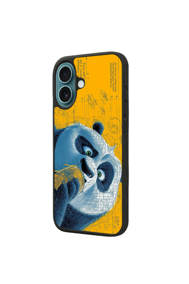 iPhone 16 Uyumlu Kung Fu Panda Tasarımlı Glossy Premium Kılıf