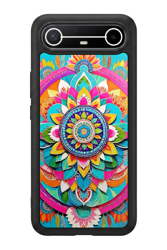 Tecno Spark Slim 5G Uyumlu Mandala Tasarımlı Glossy Premium Kılıf