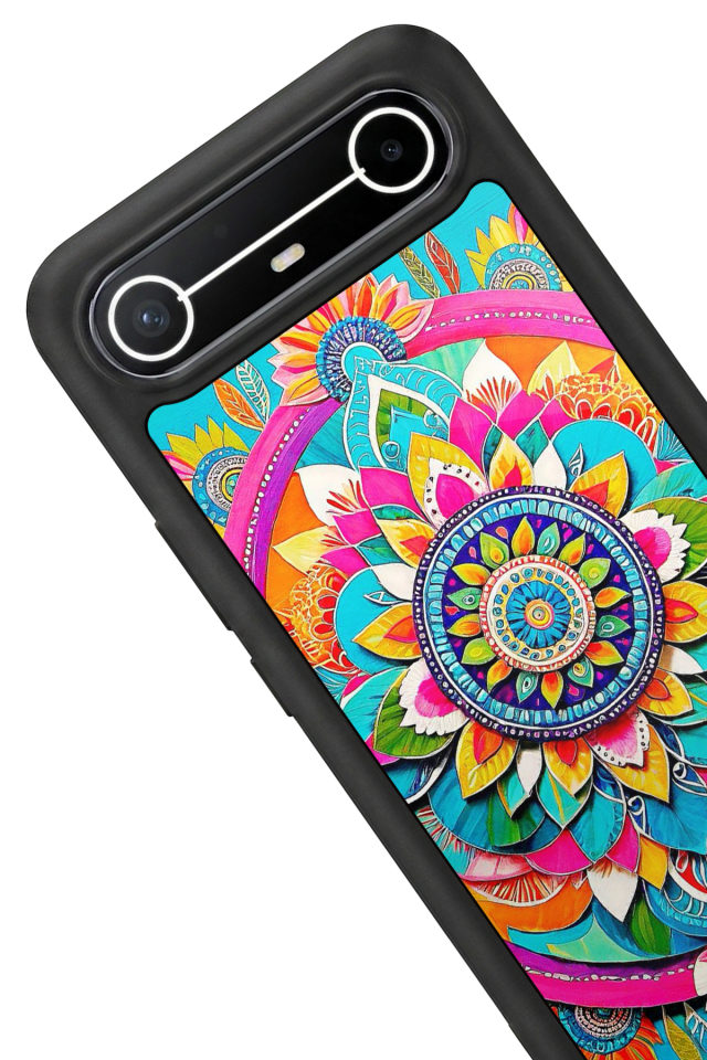 Tecno Spark Slim 5G Uyumlu Mandala Tasarımlı Glossy Premium Kılıf