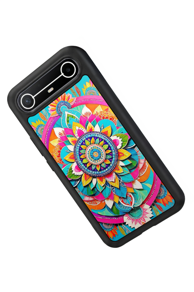 Tecno Spark Slim 5G Uyumlu Mandala Tasarımlı Glossy Premium Kılıf