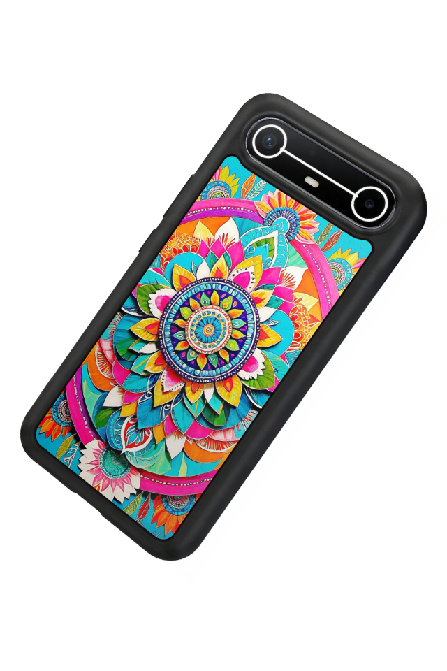 Tecno Spark Slim 5G Uyumlu Mandala Tasarımlı Glossy Premium Kılıf