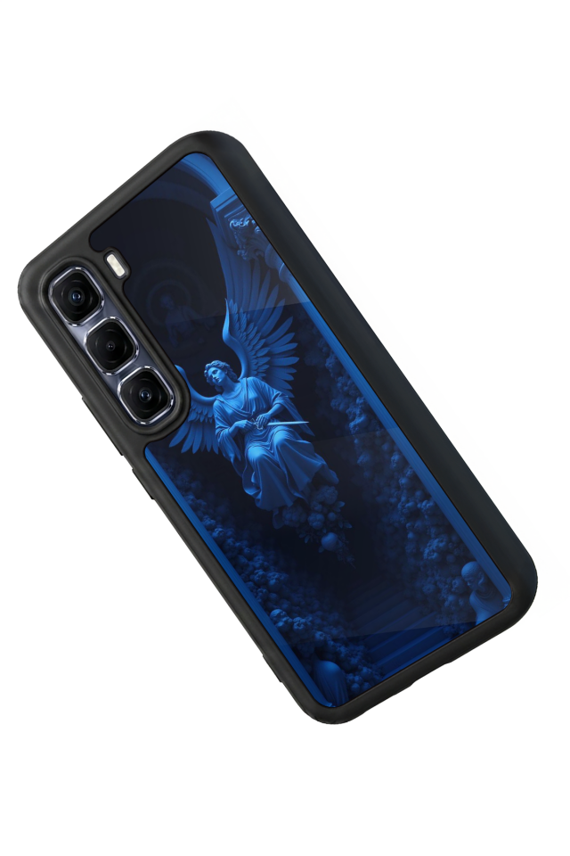 Infinix Hot 60 Pro Plus Uyumlu Melek Tasarımlı Glossy Premium Kılıf