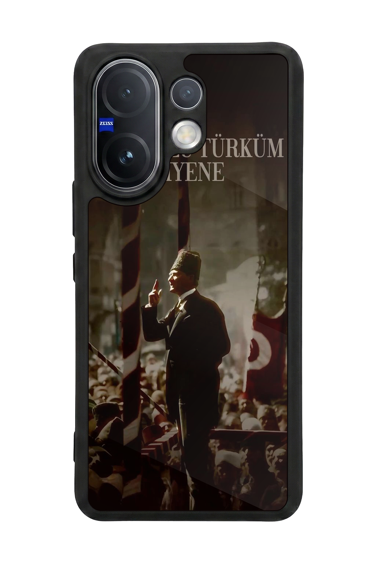 Vivo V60 Uyumlu Mustafa Kemal Ataturk Tasarımlı Glossy Premium Kılıf