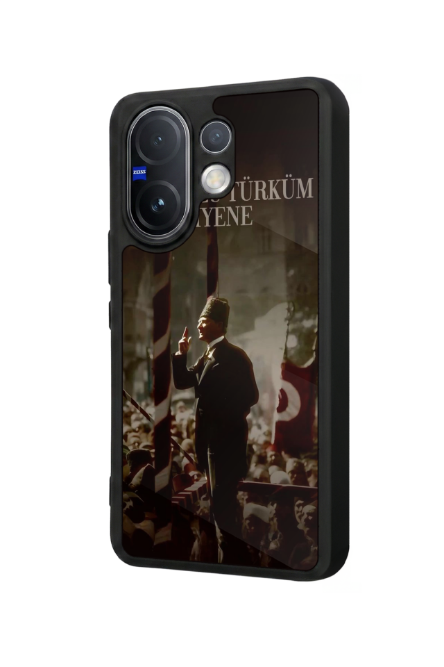 Vivo V60 Uyumlu Mustafa Kemal Ataturk Tasarımlı Glossy Premium Kılıf