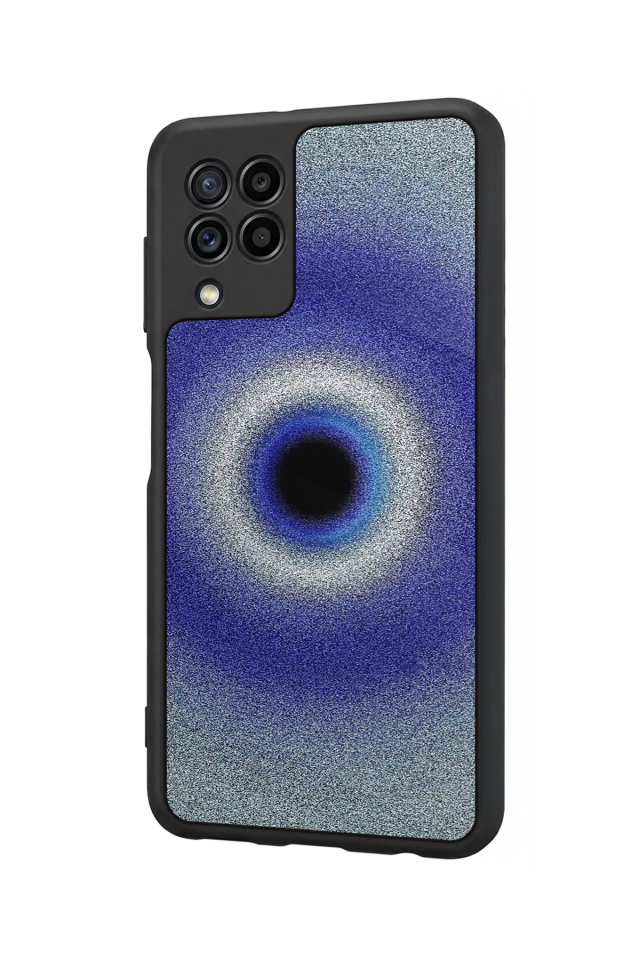 Samsung Galaxy M22 Uyumlu Nazar Tasarımlı Glossy Premium Kılıf