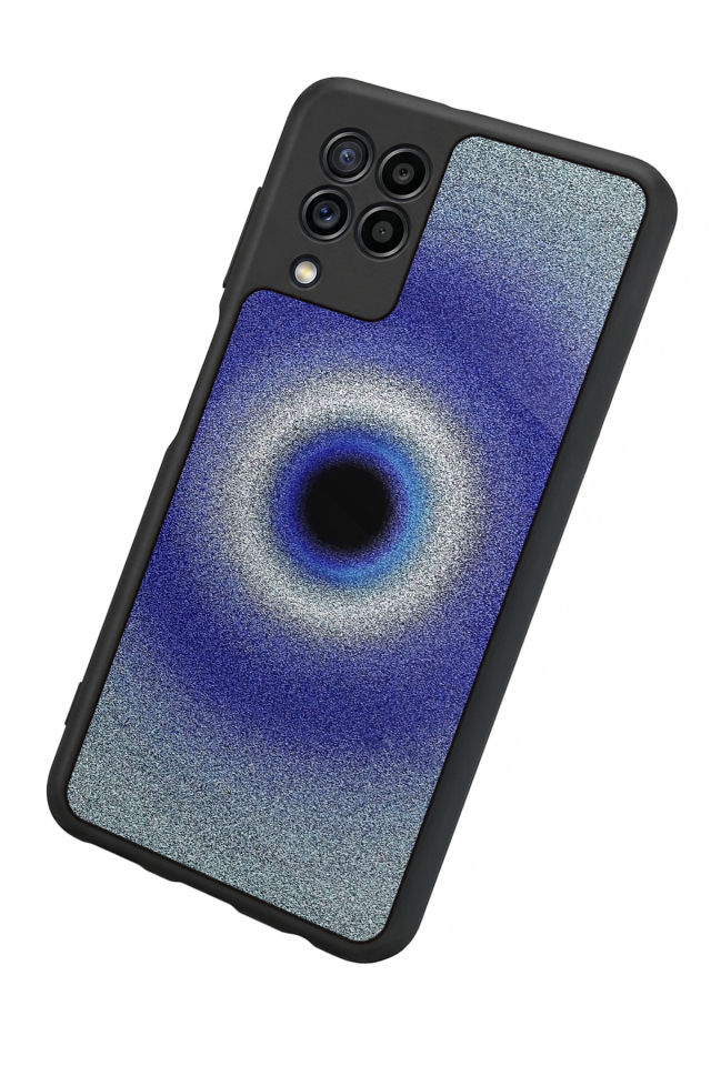 Samsung Galaxy M22 Uyumlu Nazar Tasarımlı Glossy Premium Kılıf