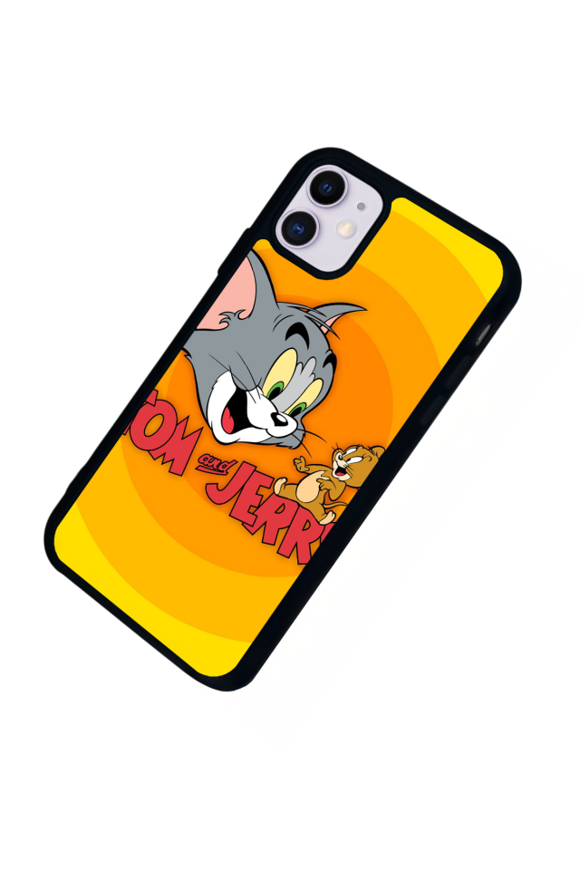 iPhone 11 Uyumlu Tom And Jerry Tasarımlı Glossy Premium Kılıf