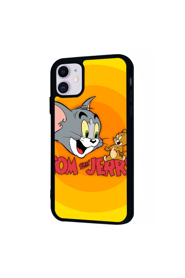 iPhone 11 Uyumlu Tom And Jerry Tasarımlı Glossy Premium Kılıf