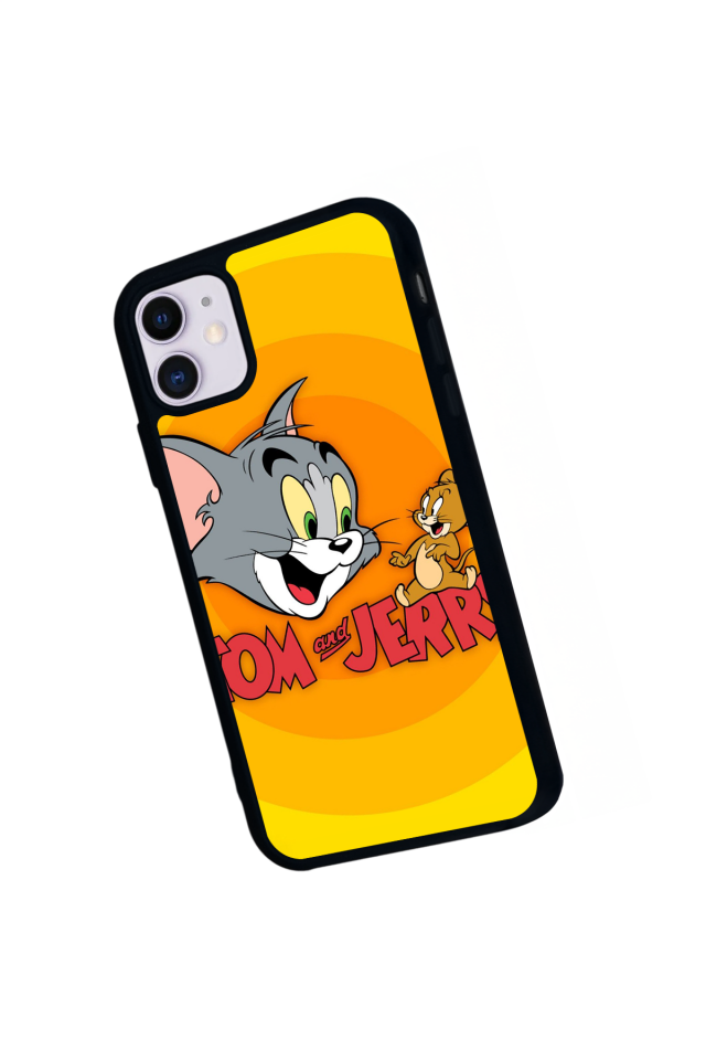 iPhone 11 Uyumlu Tom And Jerry Tasarımlı Glossy Premium Kılıf