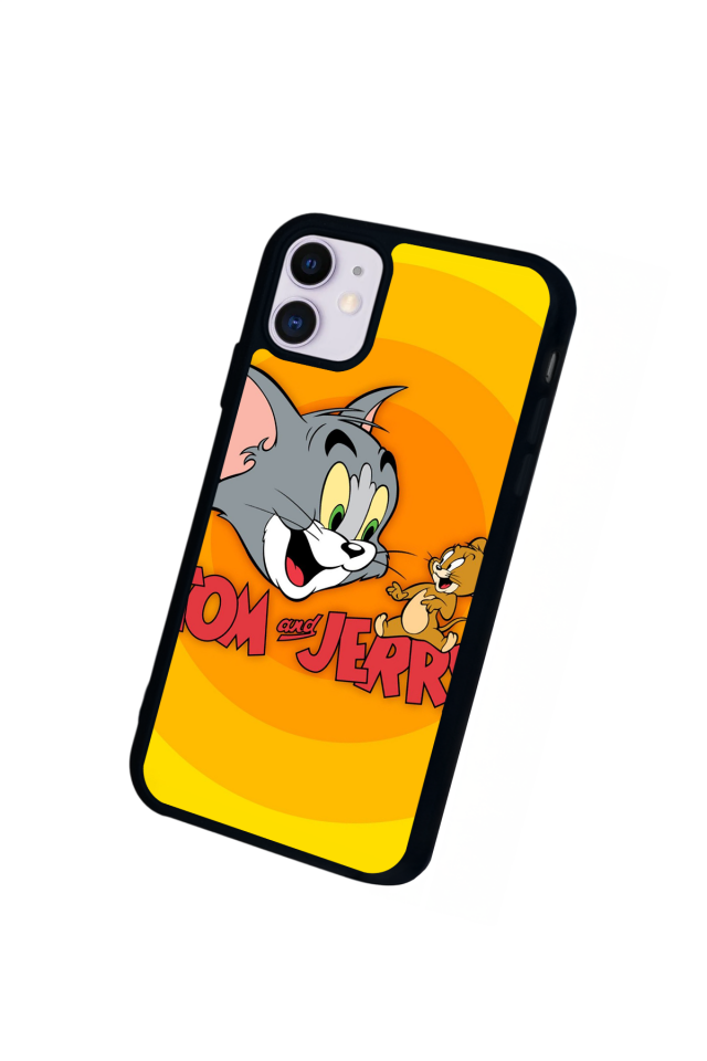 iPhone 11 Uyumlu Tom And Jerry Tasarımlı Glossy Premium Kılıf