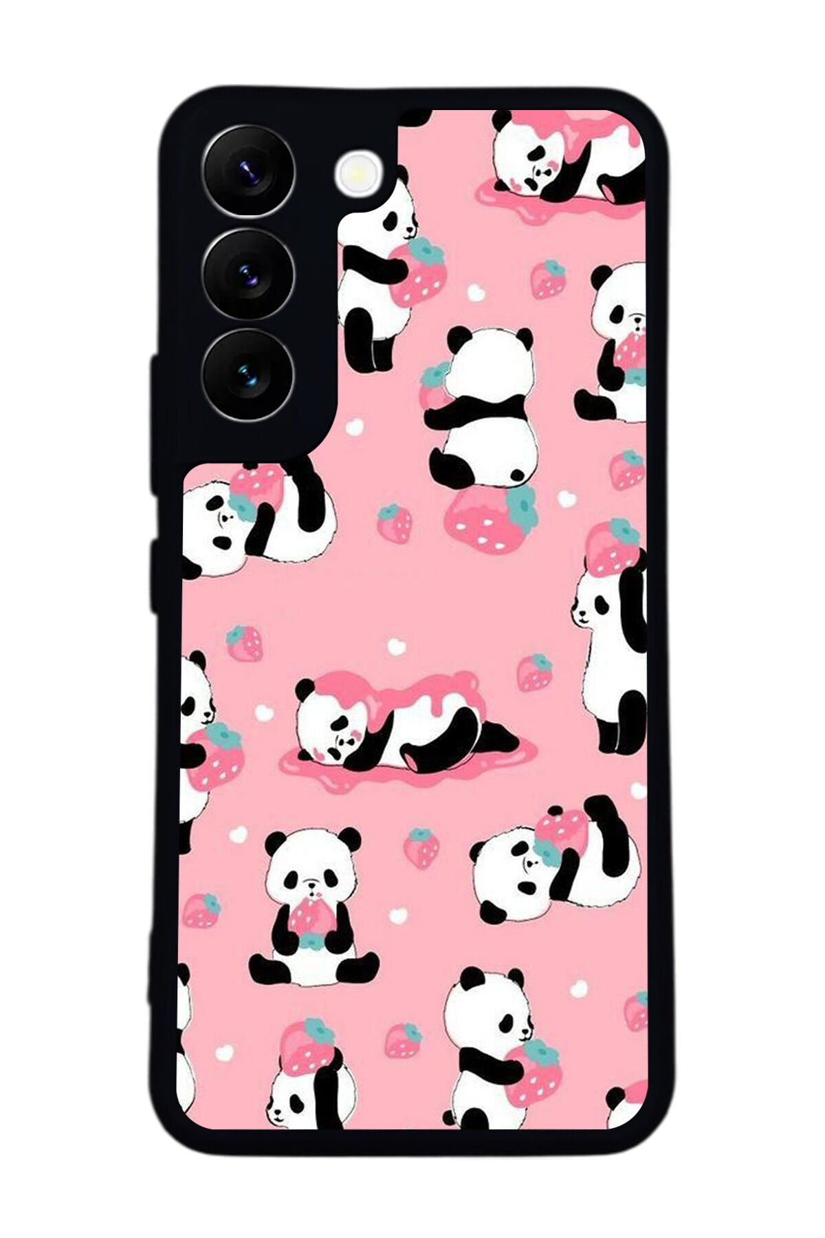 Samsung Galaxy S22 Uyumlu Panda Tasarımlı Glossy Premium Kılıf