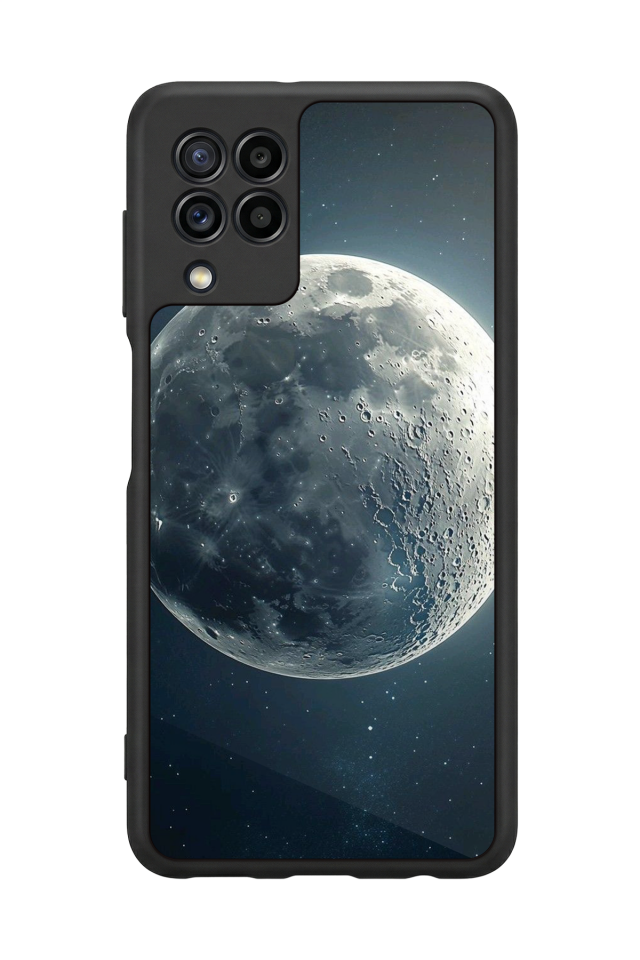 Samsung Galaxy M32 Uyumlu Ay Tasarımlı Glossy Premium Kılıf