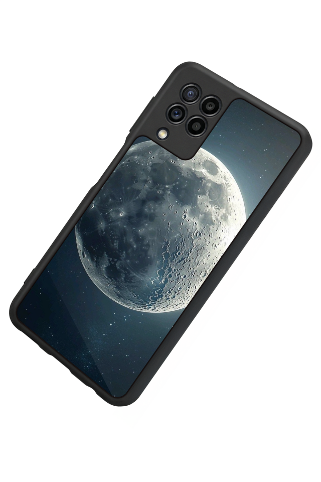 Samsung Galaxy M32 Uyumlu Ay Tasarımlı Glossy Premium Kılıf