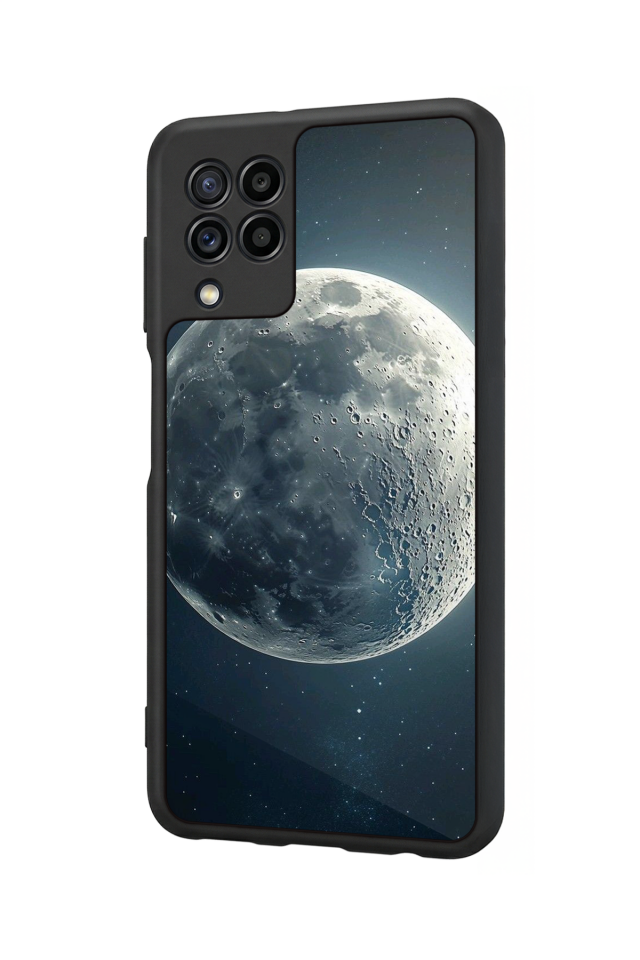 Samsung Galaxy M32 Uyumlu Ay Tasarımlı Glossy Premium Kılıf