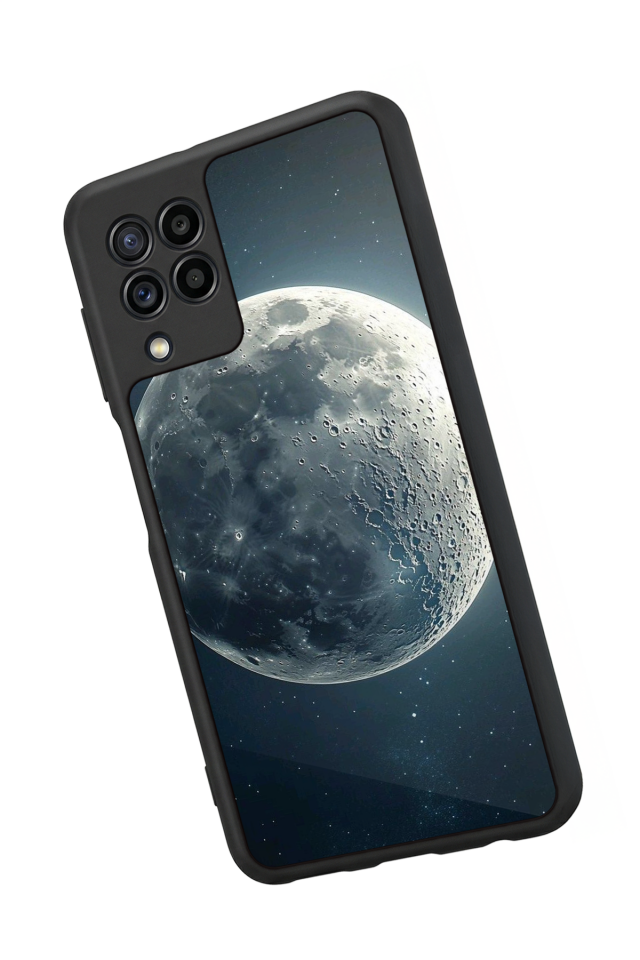 Samsung Galaxy M32 Uyumlu Ay Tasarımlı Glossy Premium Kılıf