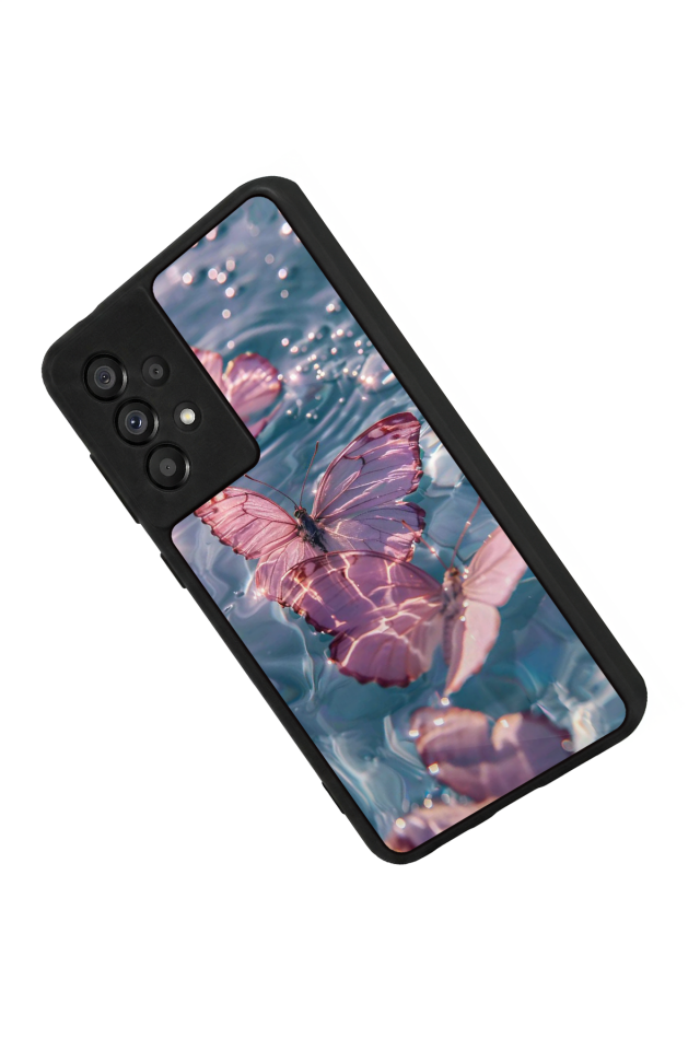 Samsung Galaxy A73 Uyumlu Kelebek Tasarımlı Glossy Premium Kılıf