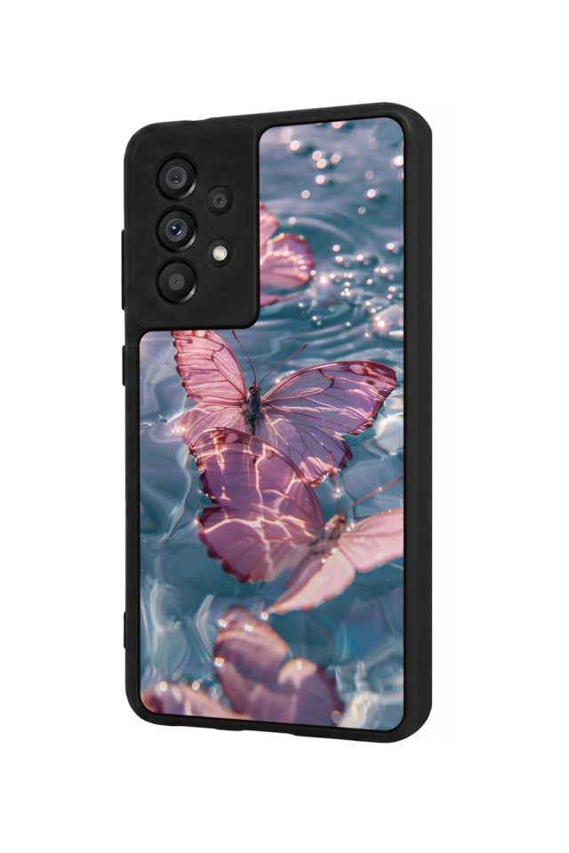 Samsung Galaxy A73 Uyumlu Kelebek Tasarımlı Glossy Premium Kılıf