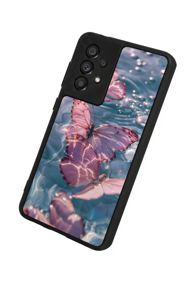 Samsung Galaxy A73 Uyumlu Kelebek Tasarımlı Glossy Premium Kılıf