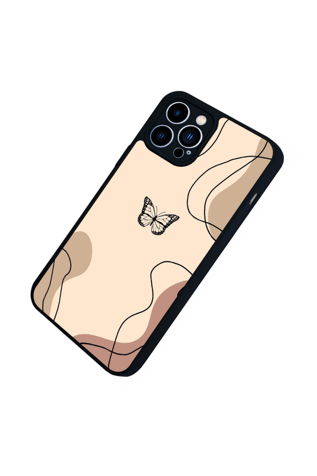 iPhone 13 Pro Max Uyumlu Kelebek Tasarımlı Glossy Premium Kılıf