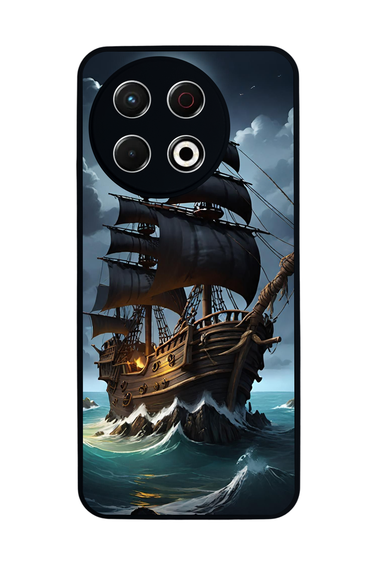 Tecno Spark 30 Pro Uyumlu Pusula Tasarımlı Glossy Premium Kılıf