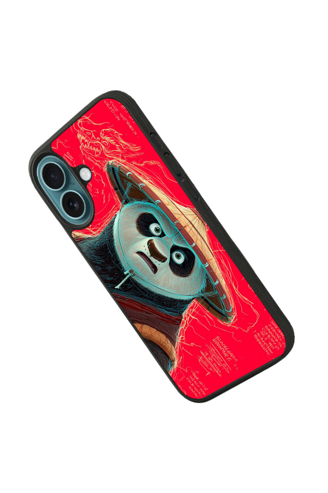 iPhone 16 Uyumlu Kung Fu Panda Tasarımlı Glossy Premium Kılıf