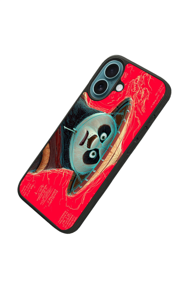 iPhone 16 Uyumlu Kung Fu Panda Tasarımlı Glossy Premium Kılıf