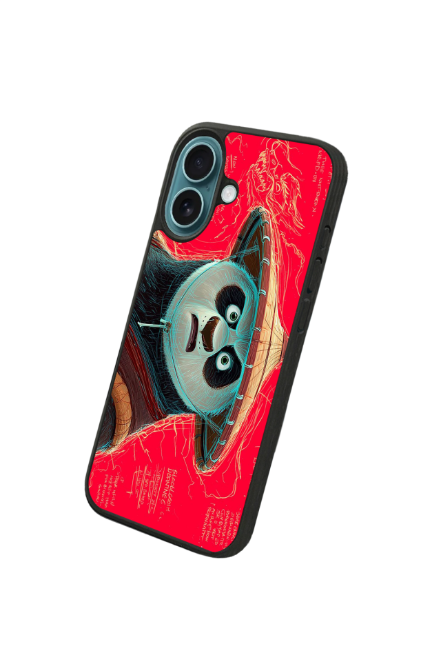 iPhone 16 Uyumlu Kung Fu Panda Tasarımlı Glossy Premium Kılıf