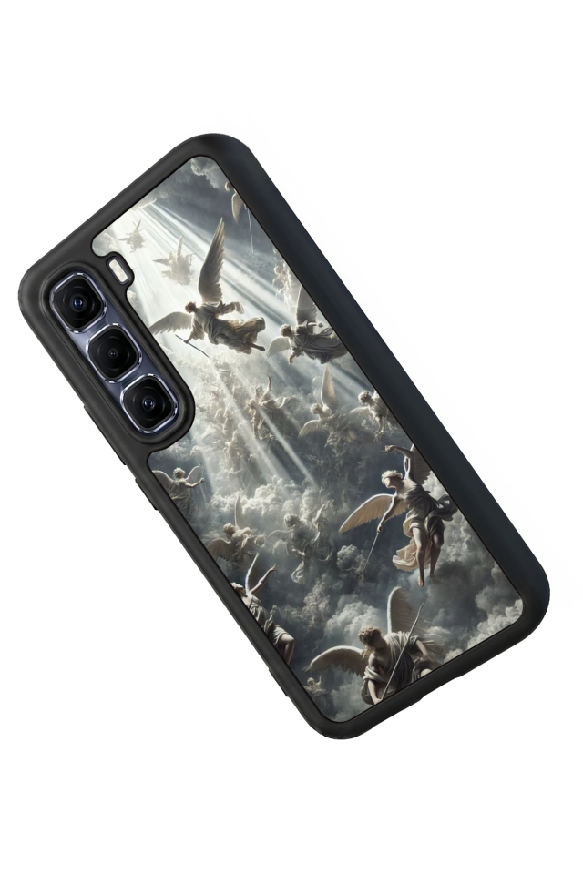 Infinix Hot 60 Pro Plus Uyumlu Melek Tasarımlı Glossy Premium Kılıf