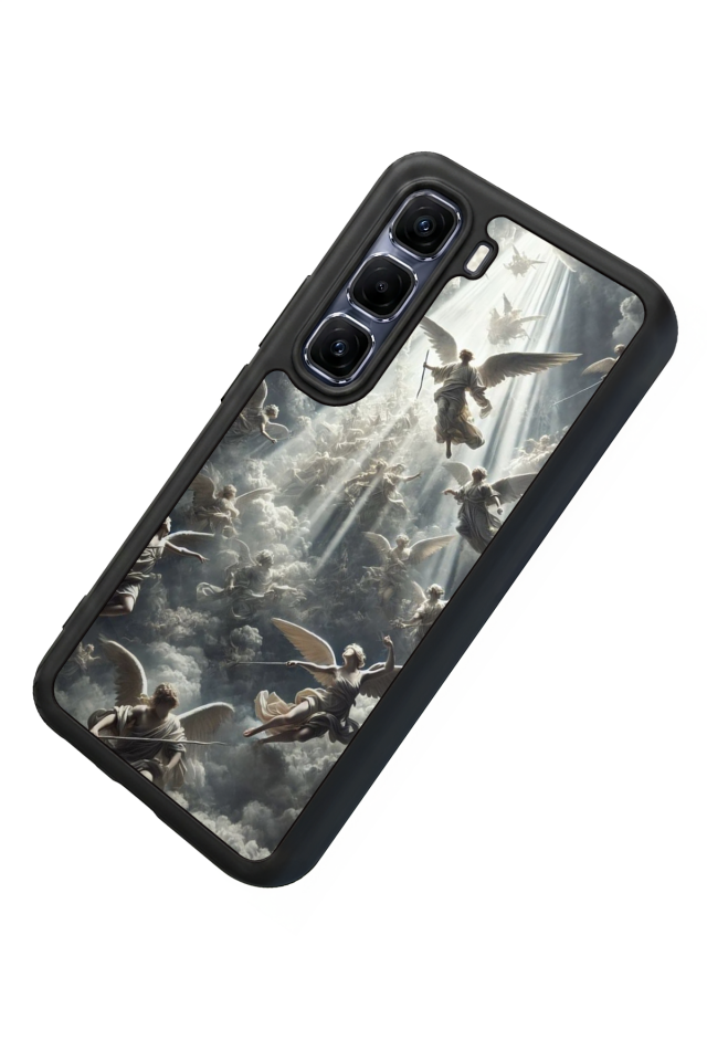 Infinix Hot 60 Pro Plus Uyumlu Melek Tasarımlı Glossy Premium Kılıf