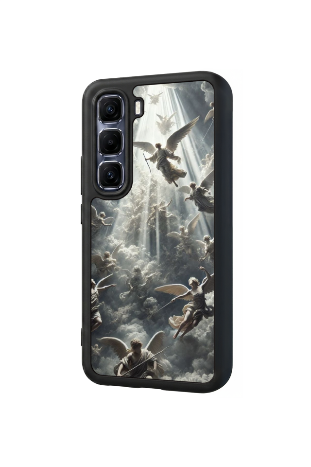 Infinix Hot 60 Pro Plus Uyumlu Melek Tasarımlı Glossy Premium Kılıf