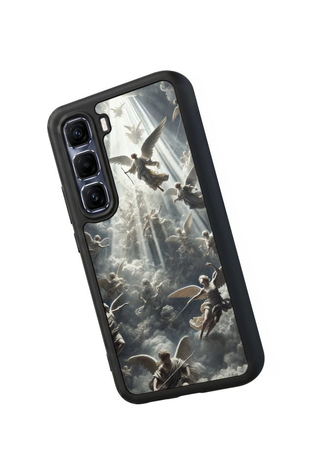 Infinix Hot 60 Pro Plus Uyumlu Melek Tasarımlı Glossy Premium Kılıf