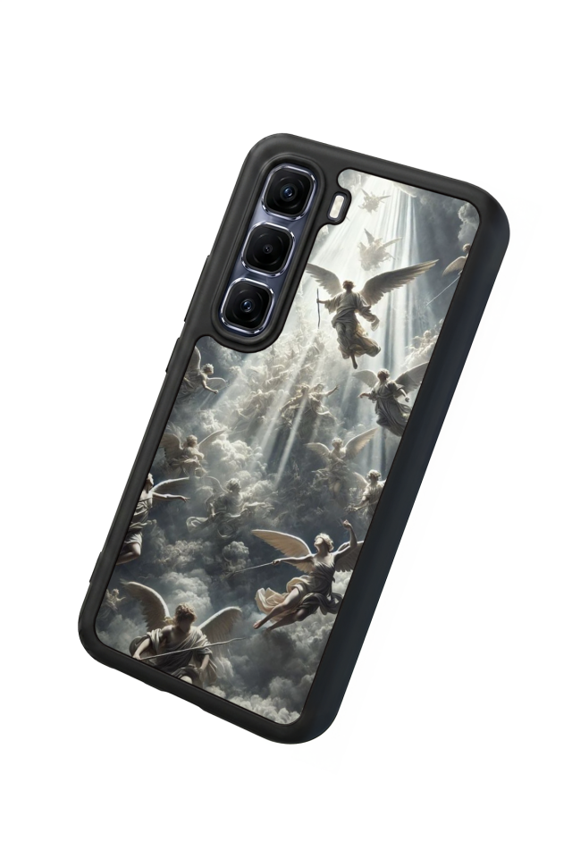 Infinix Hot 60 Pro Plus Uyumlu Melek Tasarımlı Glossy Premium Kılıf