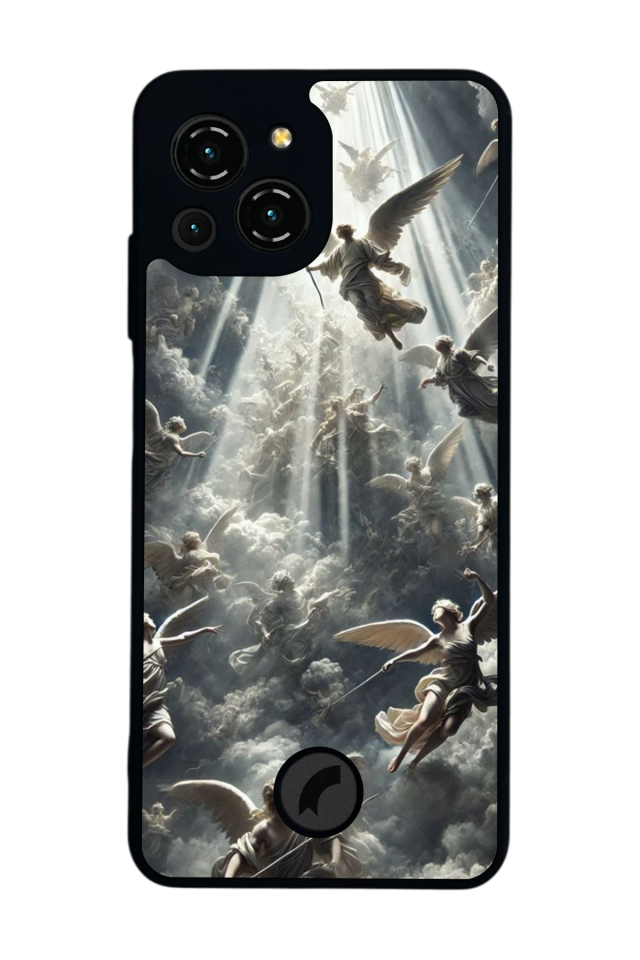 Reeder S23 Pro Max Uyumlu Melek Tasarımlı Glossy Premium Kılıf