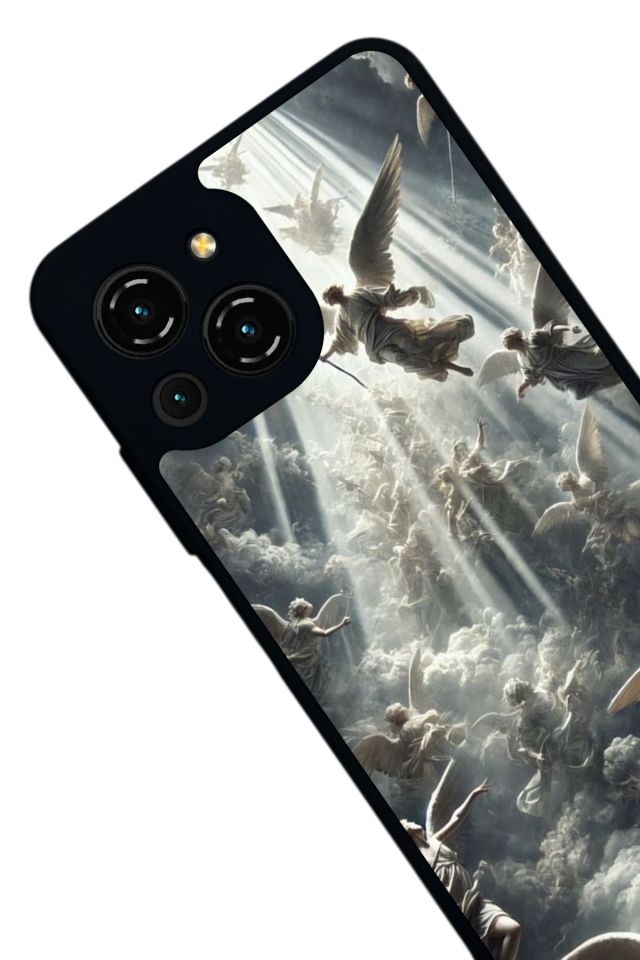 Reeder S23 Pro Max Uyumlu Melek Tasarımlı Glossy Premium Kılıf