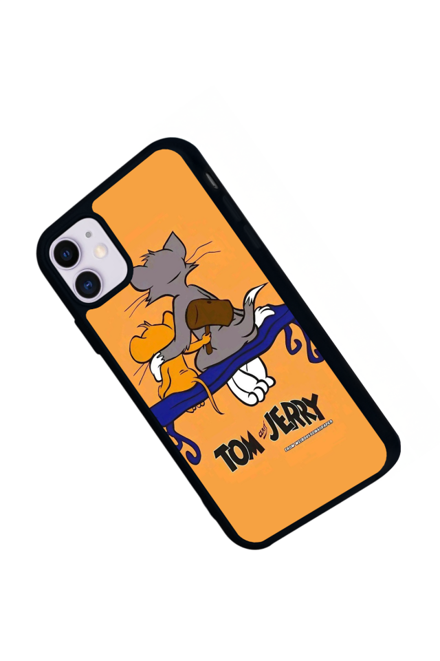 iPhone 11 Uyumlu Tom And Jerry Tasarımlı Glossy Premium Kılıf
