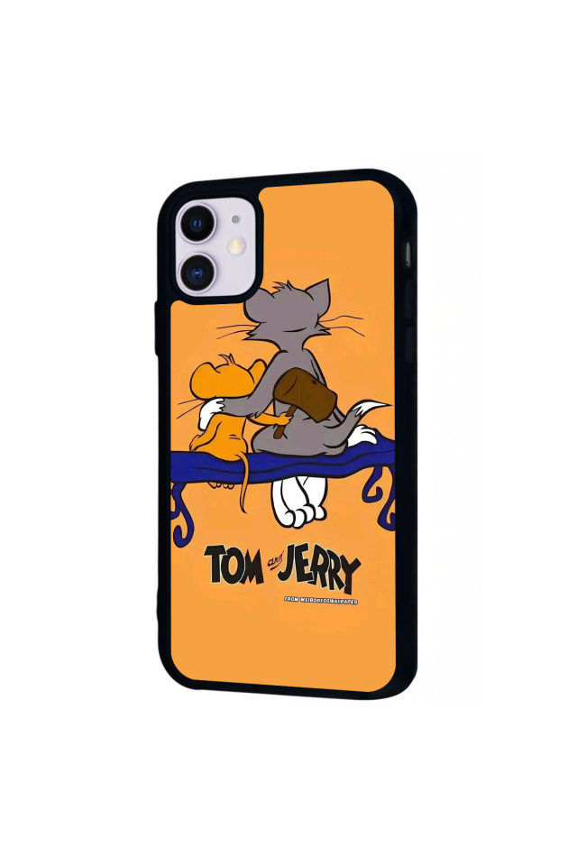 iPhone 11 Uyumlu Tom And Jerry Tasarımlı Glossy Premium Kılıf