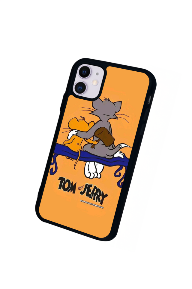 iPhone 11 Uyumlu Tom And Jerry Tasarımlı Glossy Premium Kılıf