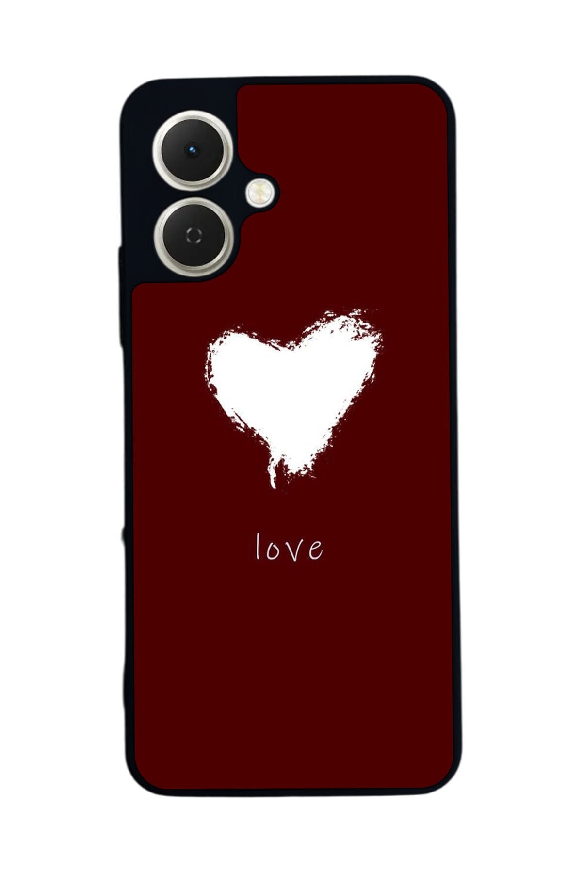 Tecno Spark GO 2 Uyumlu Kalp Love Tasarımlı Glossy Premium Kılıf