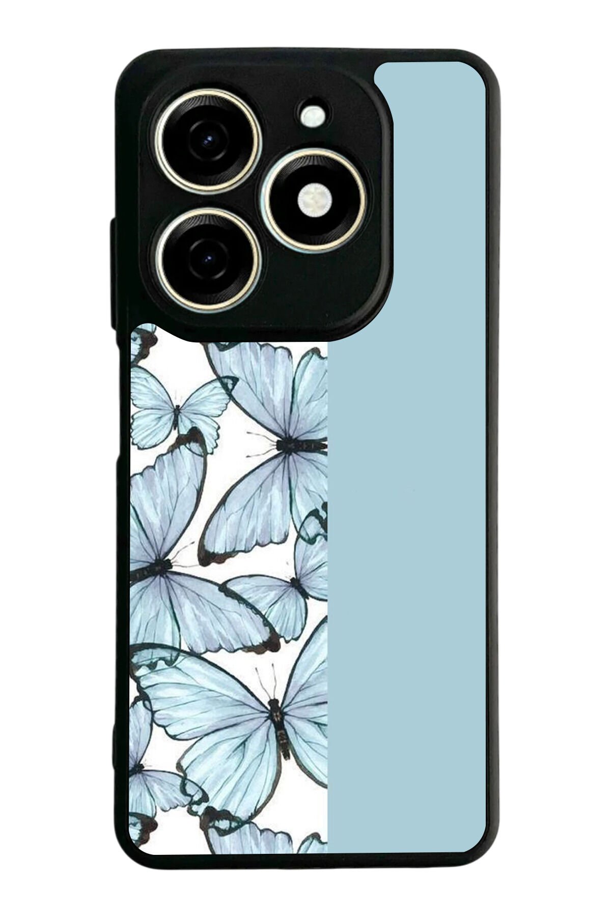 Tecno Spark 20/20C Uyumlu Kelebek Tasarımlı Glossy Premium Kılıf