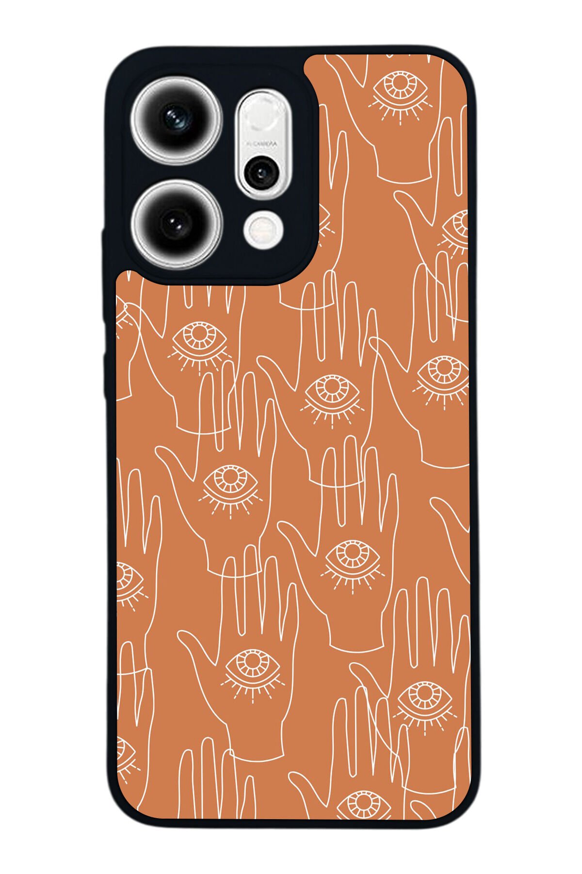 Oppo Reno 14 Uyumlu Line Art Tasarımlı Glossy Premium Kılıf