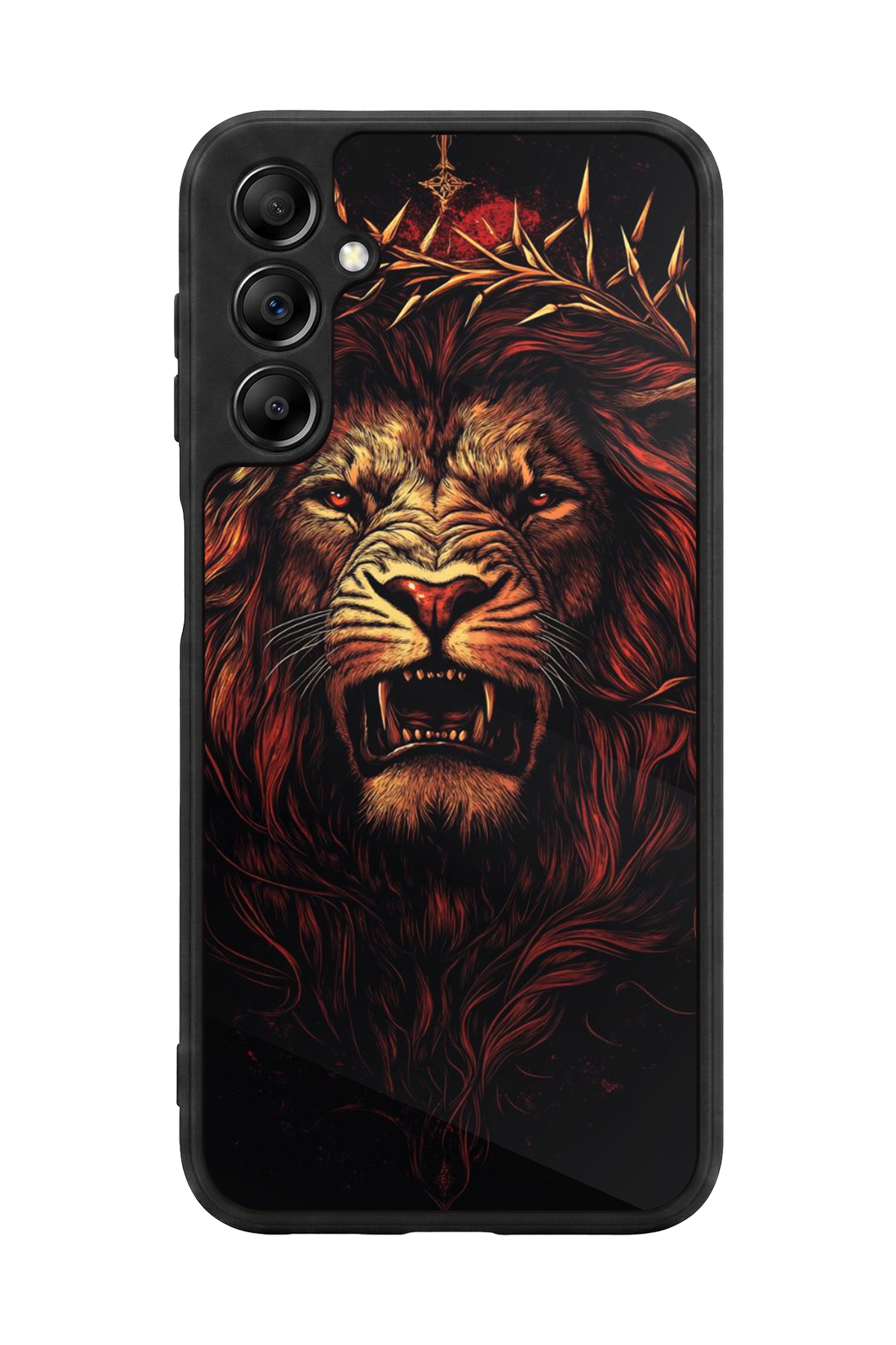Samsung Galaxy A14 Uyumlu Aslan Tasarımlı Glossy Premium Kılıf