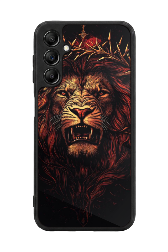 Samsung Galaxy A14 Uyumlu Aslan Tasarımlı Glossy Premium Kılıf