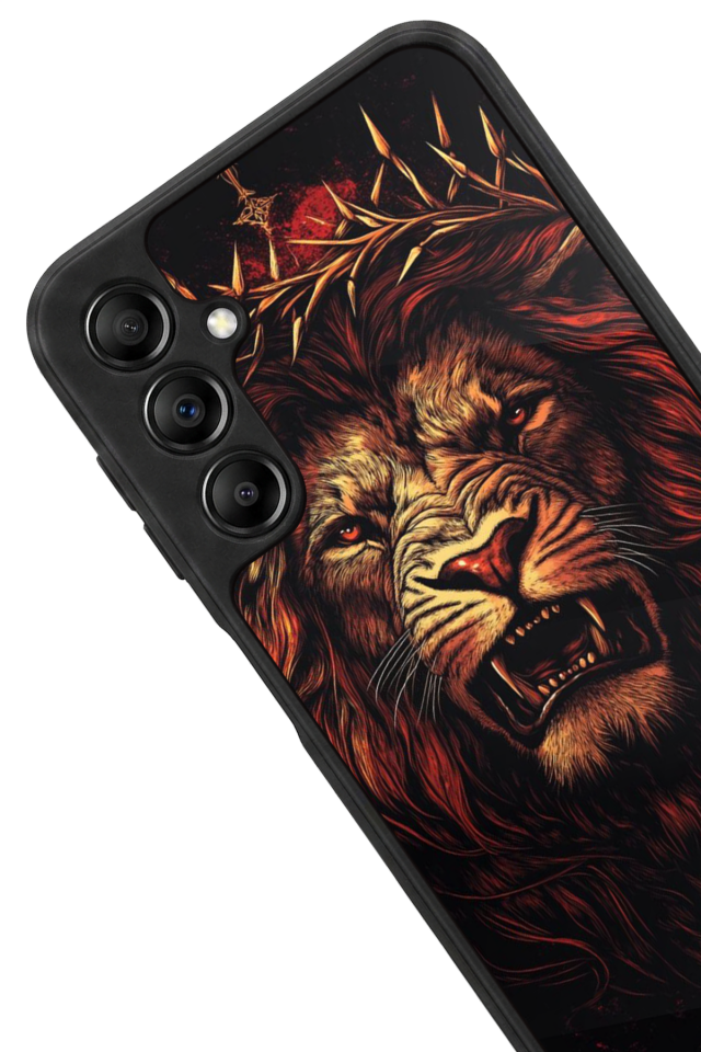 Samsung Galaxy A14 Uyumlu Aslan Tasarımlı Glossy Premium Kılıf