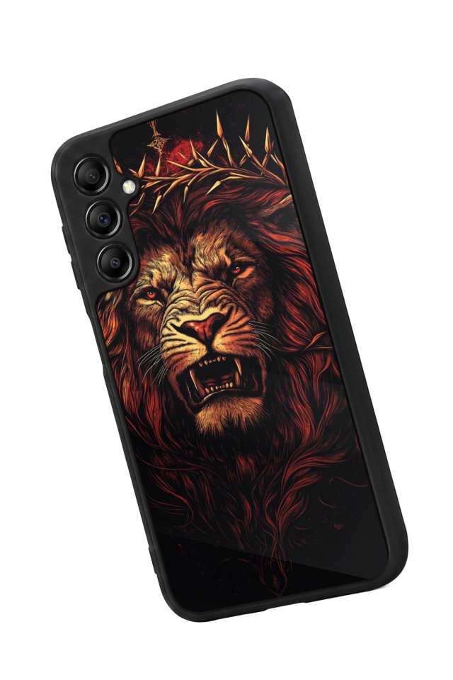 Samsung Galaxy A14 Uyumlu Aslan Tasarımlı Glossy Premium Kılıf